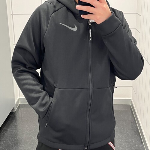 Nike男子秋冬运动跑步训练速干加绒保暖防风连帽外套DD2125-010