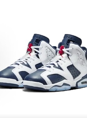 耐克 AIR JORDAN GS AJ6女子大童中帮运动休闲蓝球鞋384665-164