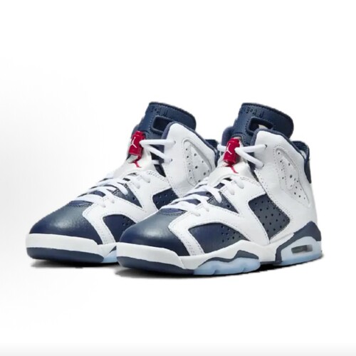 耐克 AIR JORDAN GS AJ6女子大童中帮运动休闲蓝球鞋384665-164