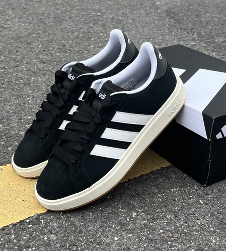 阿迪达斯adidas Grand Court Base 00s麂皮休闲板鞋JP6335