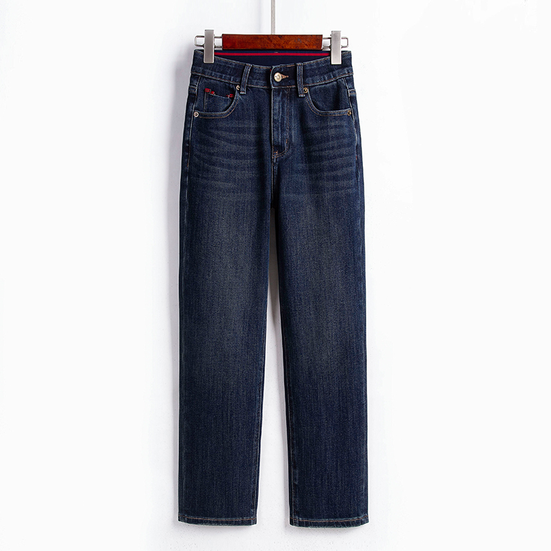 直筒牛仔裤女小个子法棍烟管裤