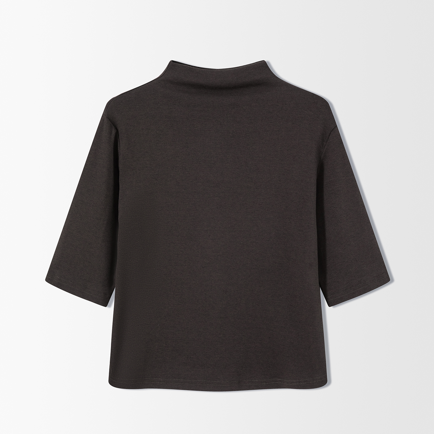 半高领T恤女中袖五分袖上衣