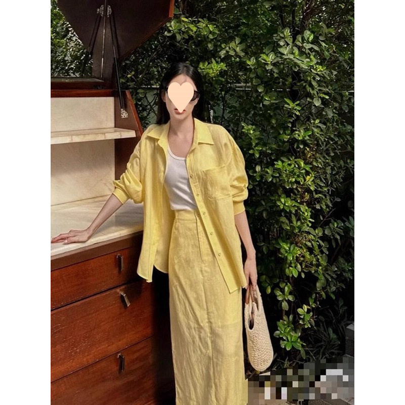 高端老钱风时尚衬衫套装裙女夏新款法式气质通勤半身裙休闲两件套