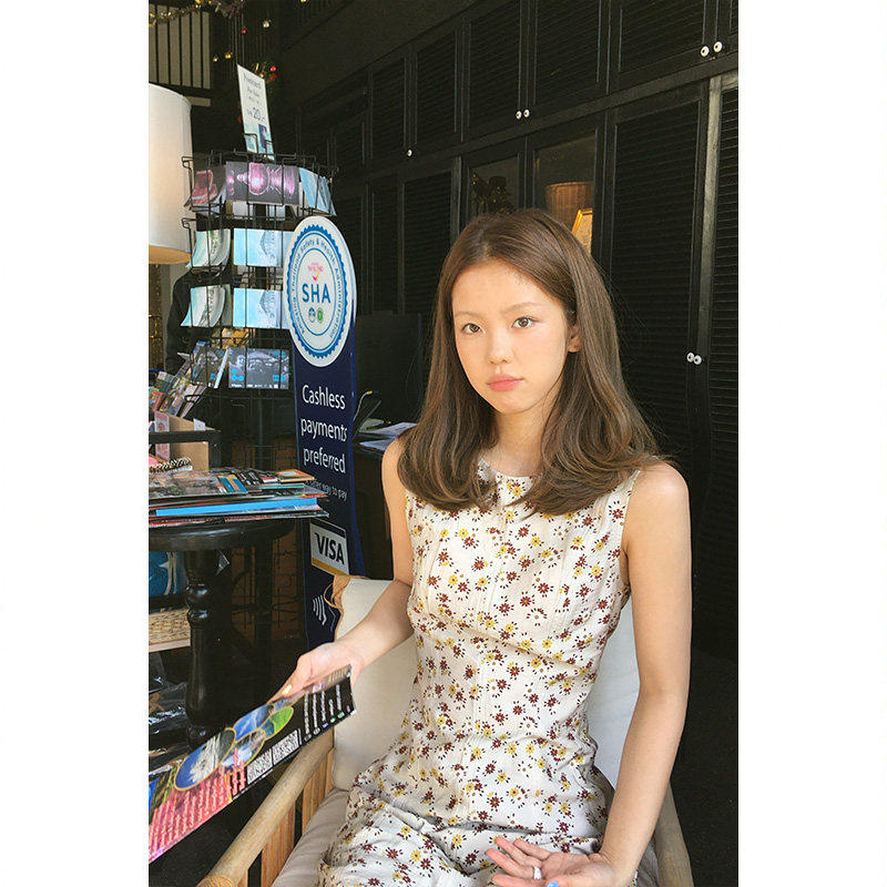 Tuuuh图画本 碎花无袖连衣裙女春夏复古百搭休闲吊带裙装裙子
