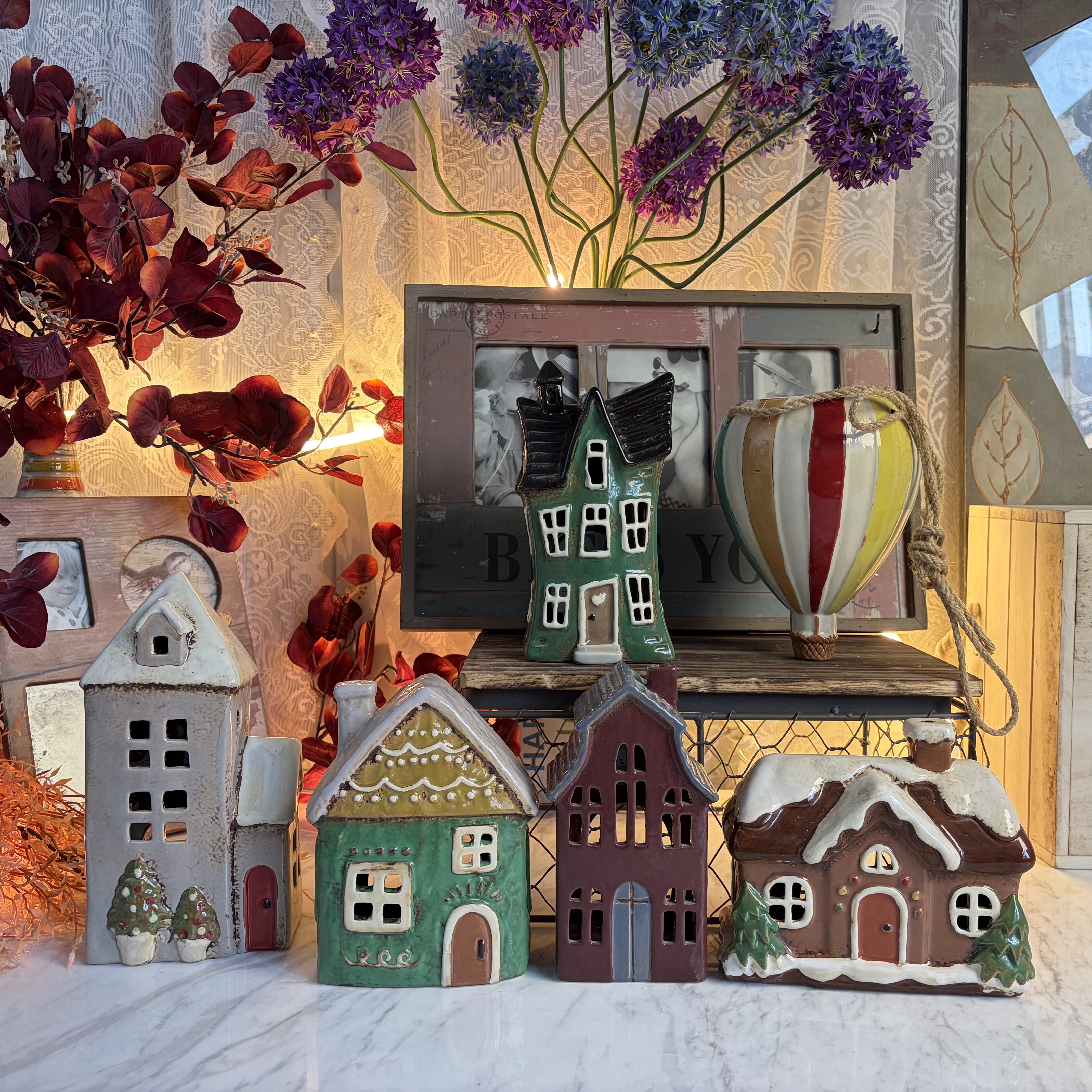 正5丹麦陶瓷镂空房子烛台花瓶仓鼠金丝熊房子窝摆件装饰品造景,家居饰品,户外/庭院摆件,淘宝优惠券,粉丝福利购,淘宝优惠卷