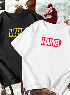 marvel漫威t恤短袖男女死侍惊奇队长钢铁侠衣服复联4电影周边半袖