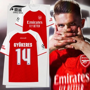 25-26赛季阿森纳队服枪手哲凯赖什足球衣服速干短袖t恤衫男女半袖