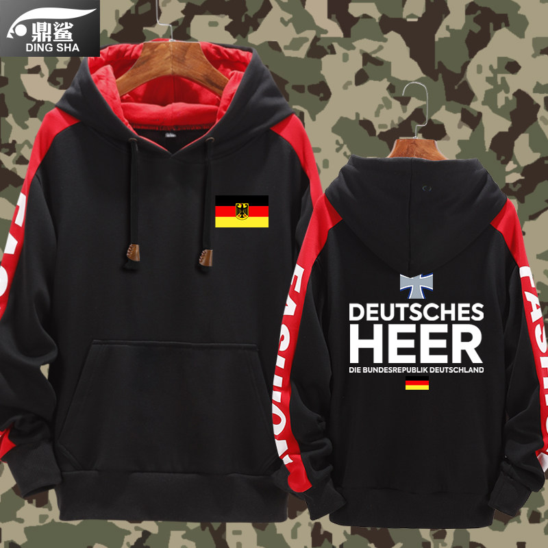 德国陆军空军德意志联邦武装飞行员军迷连帽卫衣男女外套帽衫衣服