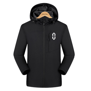 问界AITO汽车4S店车友会车迷工装冲锋衣男女连帽夹克衫外套可定制