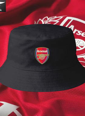 阿森纳队Arsenal枪手球迷服足球运动渔夫帽子男女盆帽防晒遮阳帽
