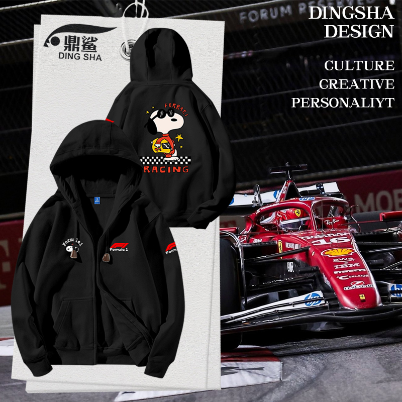 F1联名史努比方程式赛车开衫卫衣