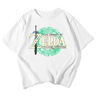 塞尔达传说王国之泪switch任天堂游戏短袖t恤衫男女荒野之息2半袖