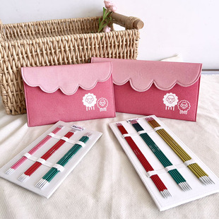 新品knitpro zing 15cm/20cm 彩铝双头直针套装  领口袖子针