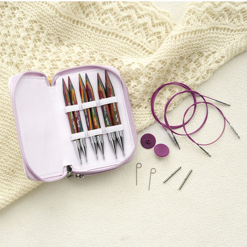 knitpro symfonie2可拆卸环针套装 3付装  桦木针彩木进口编织针