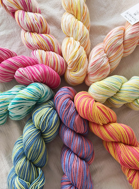 新款 AMANO 秘鲁  INTI 匹马棉 段染毛线 春夏毛线 diy手工编织