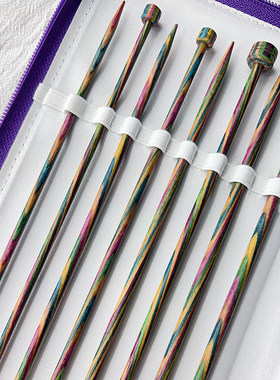新品knitpro symfonie 彩木系列 单头直针套装 棒针 手工diy