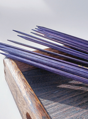 新品 紫色立方体30cm/35cm单头直针 桦木 手工毛衣针 编织针