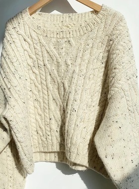 复古阿兰毛衣 peer gynt羊毛线 冬季新款 进口编织材料包