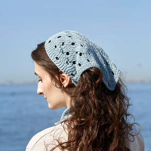 鹅卵石小披肩 Etesia 进口麻棉线 土耳其urth yarns 视频教程