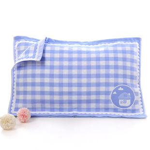 中小号枕巾纯棉纱布一对全棉柔软吸汗加厚卡通儿童小枕巾45 65cm