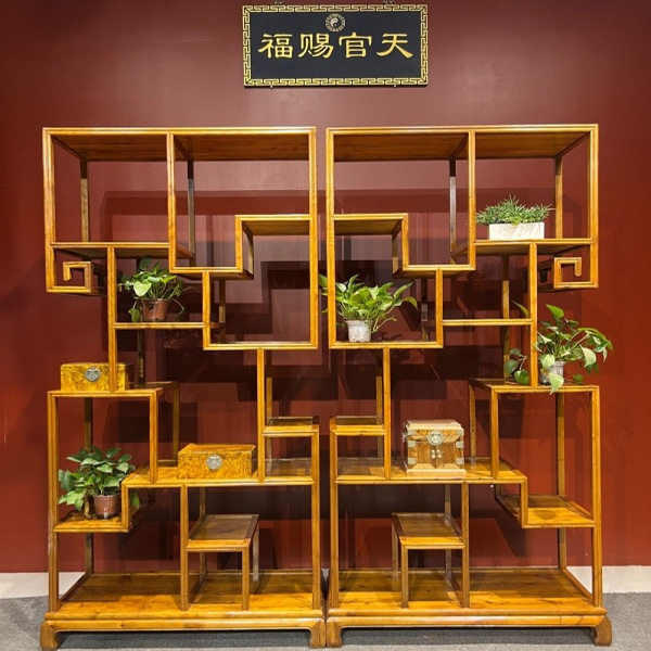 金丝楠木博古架四川小叶桢楠