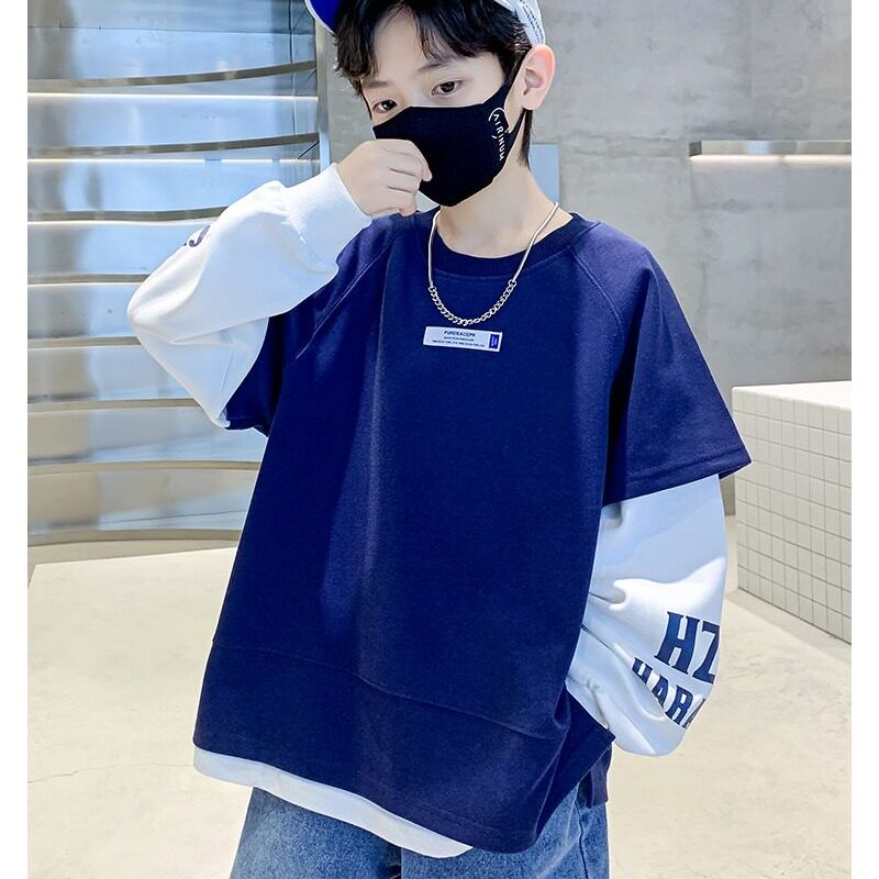 男童卫衣春秋款百搭新款秋装儿童假两件t恤打底衫男孩长袖体恤潮,童装/婴儿装/亲子装,T恤,淘宝优惠券,粉丝福利购,淘宝优惠卷