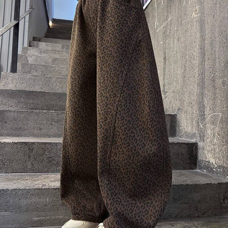 女童加绒裤子冬款儿童洋气豹纹裤加厚休闲裤百搭新款女大童弯刀裤,童装/婴儿装/亲子装,裤子,淘宝优惠券,粉丝福利购,淘宝优惠卷