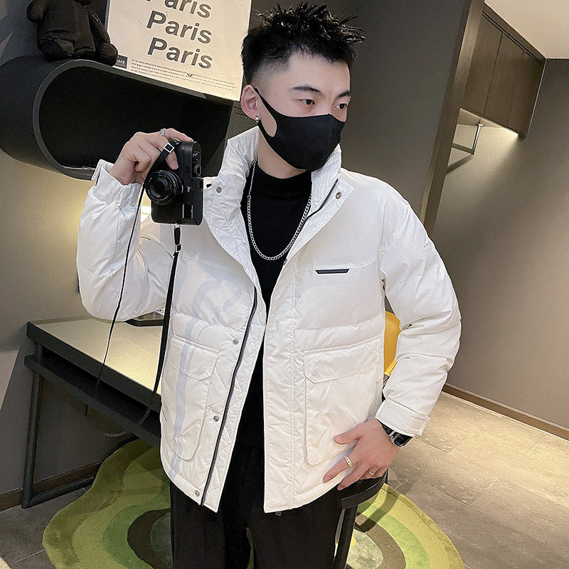 6670-P155 男款冬季纯色服羽绒百搭潮流保暖外套-3 控205图片