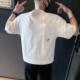 8043-特P48新款ins潮牌短袖T恤刺绣上衣男装夏季半截袖控68，男装T恤，电商D319