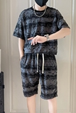 TZ979-P78夏季新款肌理感舒适面料短裤短袖套装控108，男装牛仔裤，电商D319