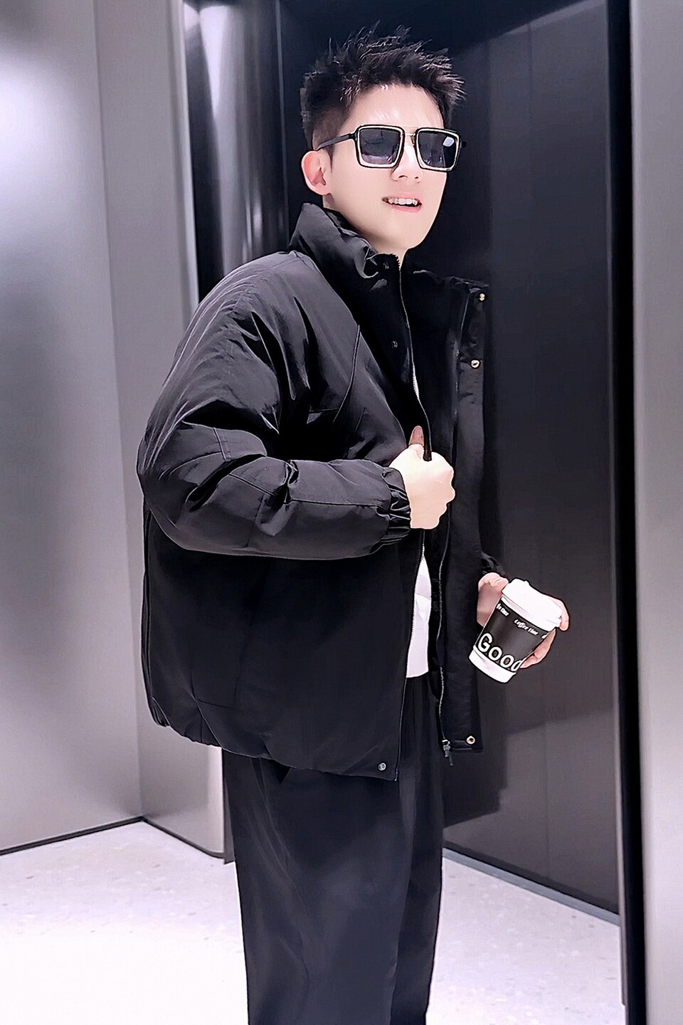 F61-P138冬季保暖宽松微阔棉衣棉服外套,男装棉衣,电商D319