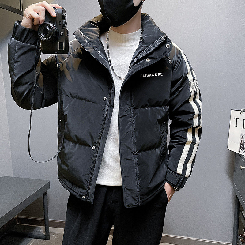 6662-P178冬季休闲立领条纹潮流男士羽绒服保暖个性外套-7控238,男装羽绒服,电商D319