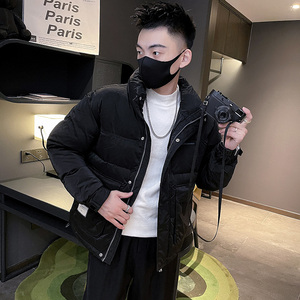 6670-P155男款冬季纯色服羽绒百搭潮流保暖外套控205