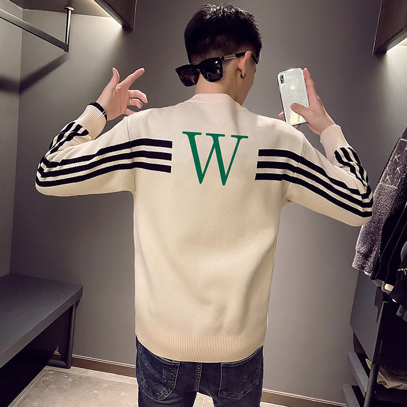 6442-P78秋冬季休闲韩版修身字母针织衫青年男士毛衣-5控108，男装针织衫/毛衣，电商D319