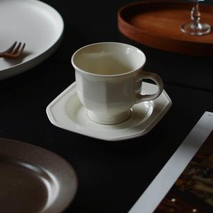 Elara古典白瓷高脚咖啡杯碟 say 陶瓷拿铁咖啡杯 Camus 收集时光