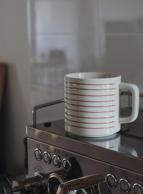 收集时光 Camus say 手绘几何马克杯 美式咖啡杯 日常水杯 厚重感