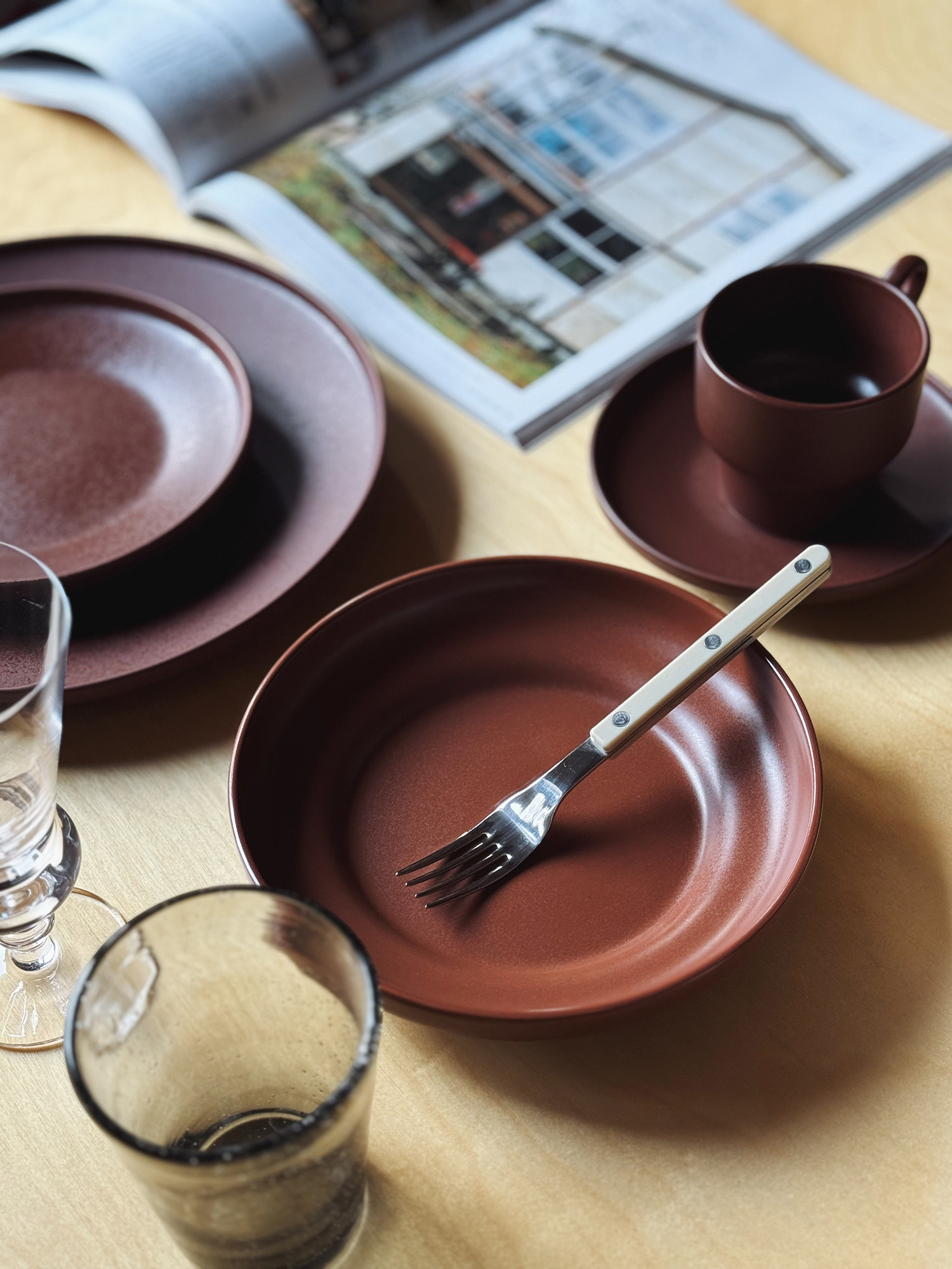 收集时光 摩挲温暖 雾面深棕系列 陶瓷咖啡杯 菜盘汤盘甜品早餐盘,餐饮具,盘,淘宝优惠券,粉丝福利购,淘宝优惠卷