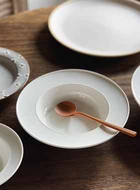 【推荐！】收集时光 Camus say纯白草帽盘 意面盘 奶油蘑菇汤盘