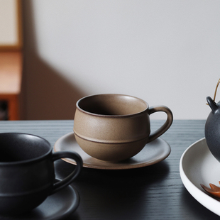 Camus 拿铁美式 say 黑白棕咖啡杯碟 咖啡大杯 归真系列 收集时光