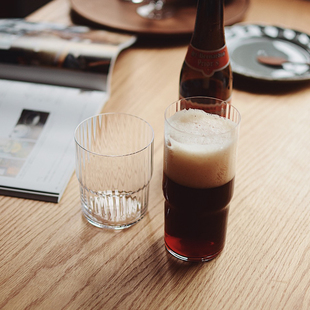 Camus 包邮 say超薄Ionic棱纹杯 水杯 手工玻璃啤酒杯 收集时光