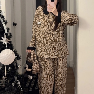 2025韩版秋季纯棉长袖睡衣套装