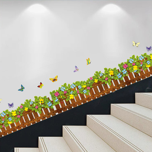 踢脚线墙贴纸自粘贴画防水瓷砖贴纸房间墙面装 饰贴玻璃玄关楼梯贴