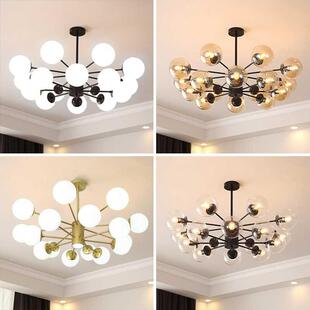 北欧现代简约网红魔豆吊灯2024新款 轻奢饭厅卧室大气客厅中山灯具