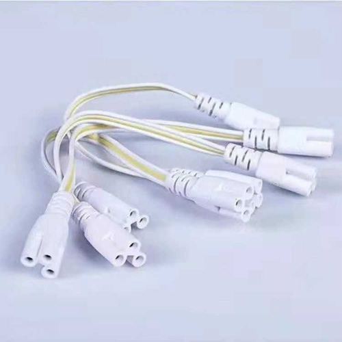 LED支架T5/T8一体化支架灯管连接线转角串联单双头两孔三孔接头