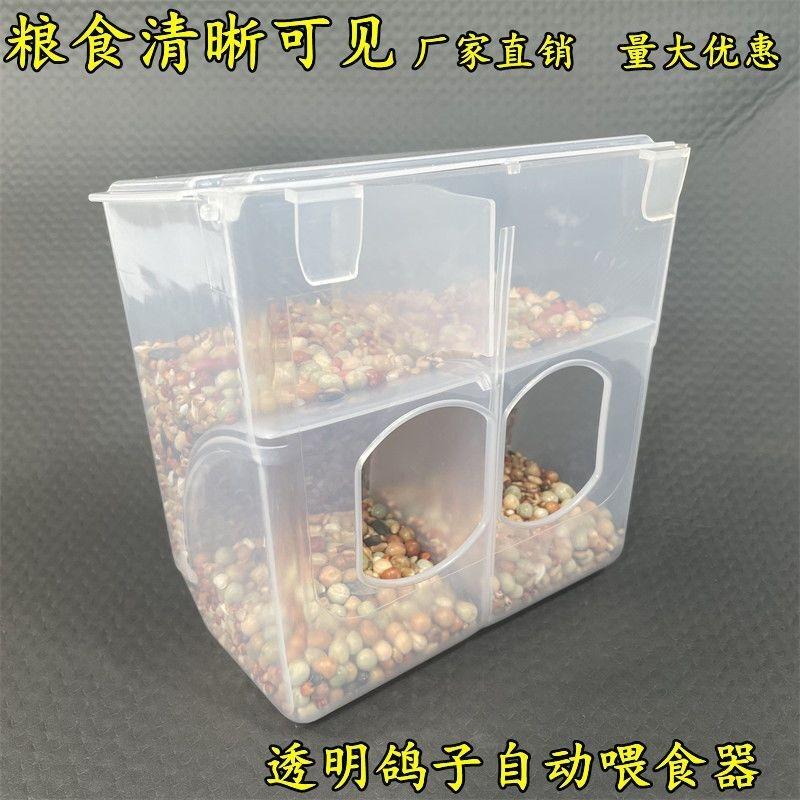 鸽子食槽自动喂食器鸽子用品用具信鸽料盒鸽笼自动食槽挂盒下料器