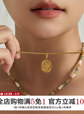 天然石法式小众度假风串珠项链