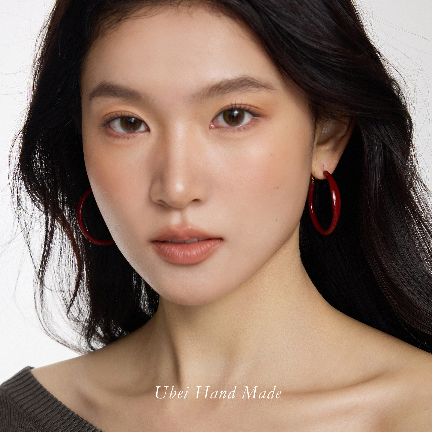 有北手作 秋冬复古红色港风大圈耳环圆脸显脸小大圆圈耳饰新款,饰品/流行首饰/时尚饰品新,耳环,淘宝优惠券,粉丝福利购,淘宝优惠卷