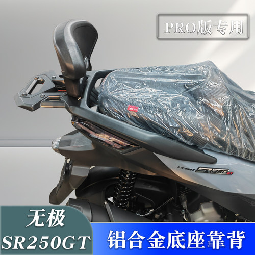 适用于隆鑫无极摩托车SR250GT PRO版后靠背靠垫改装乘客后靠背
