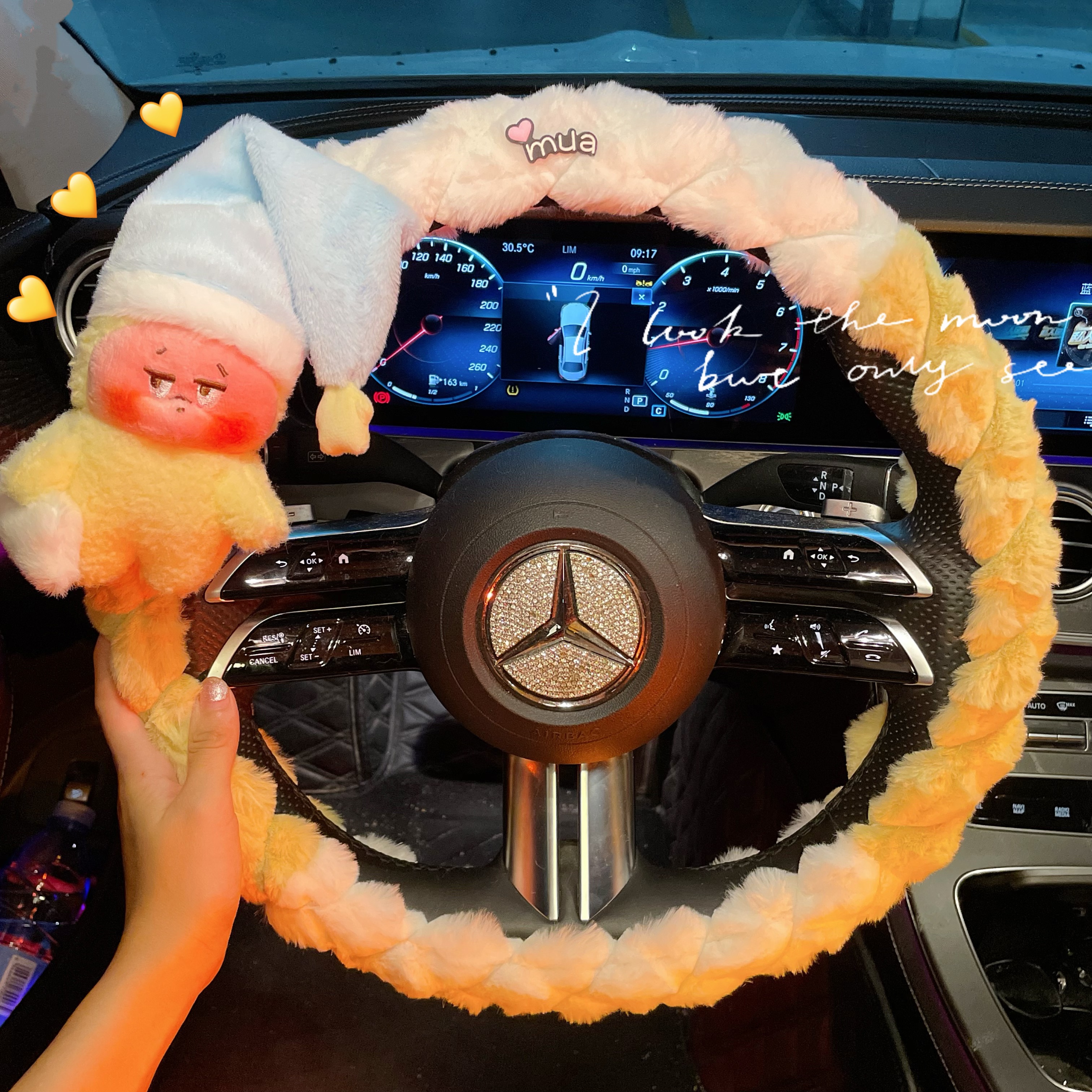 2025新款冬季毛绒保暖方向盘套