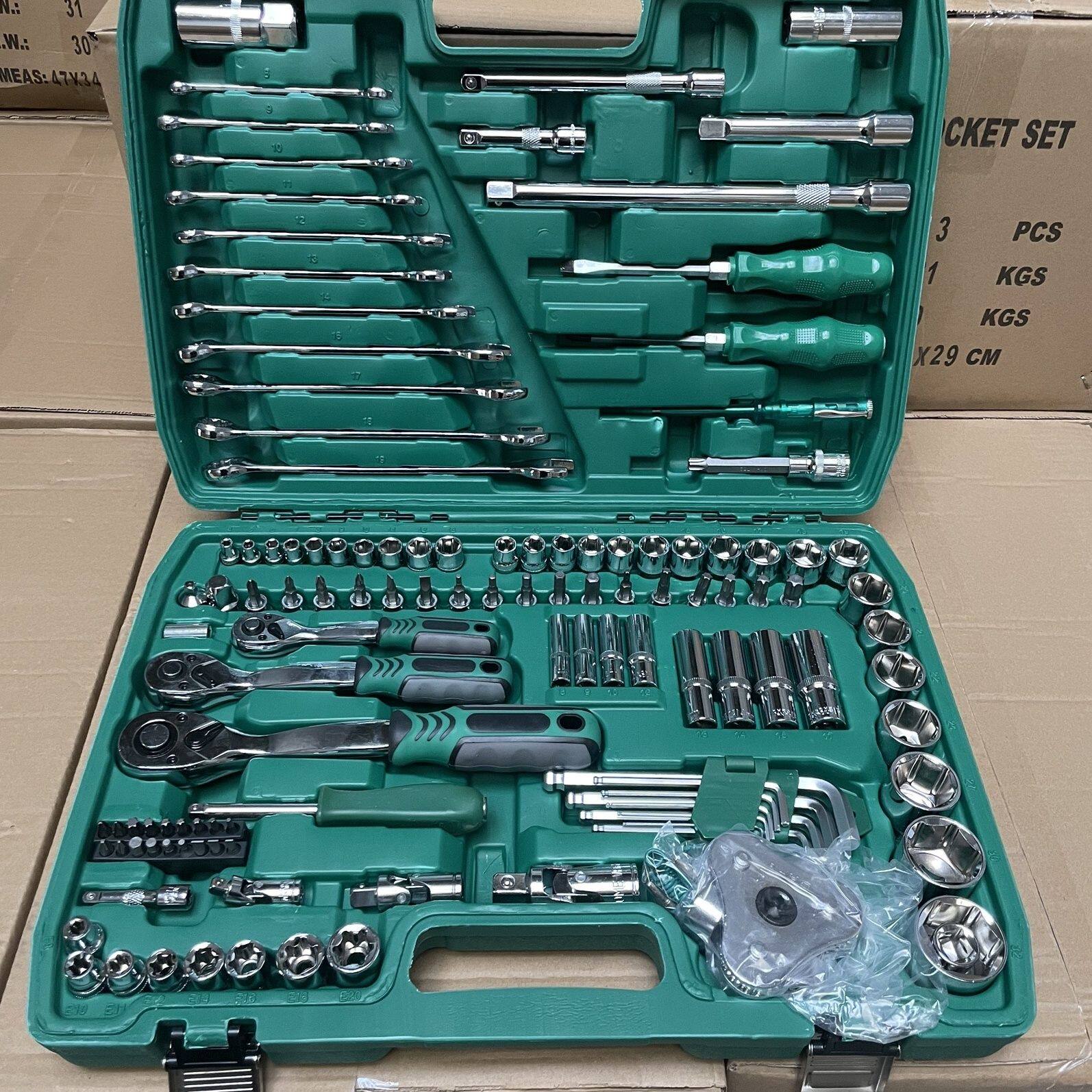 121개 자동 수리 도구 세트 자동차 수리 도구 세트 자동차 수리 도구 렌치 도구 상자 세트